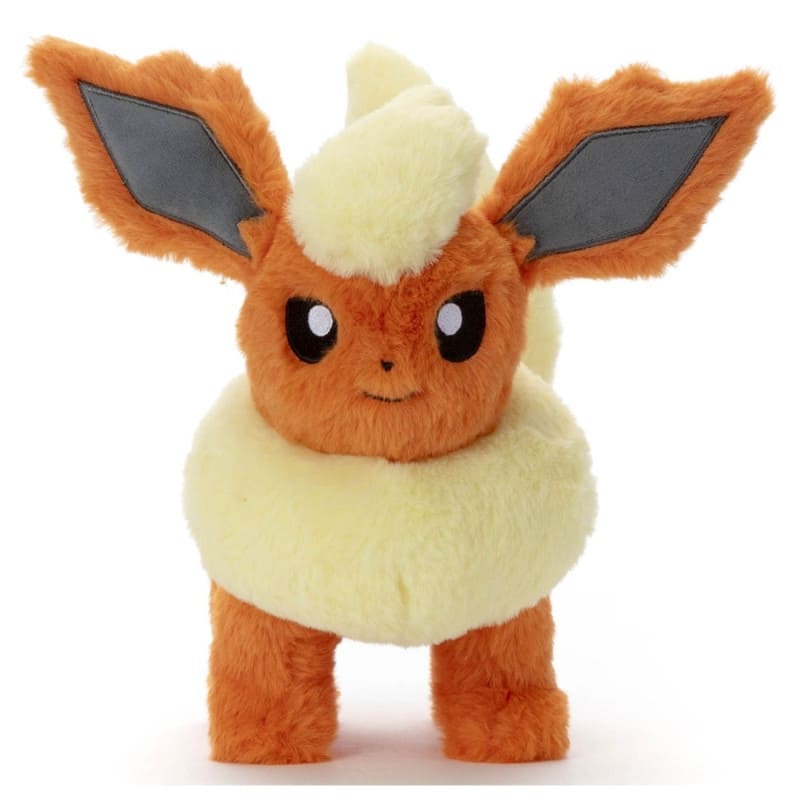 Officiële Pokemon knuffel Flareon KutaKutaTatta 23cm Takara tomy (Small )
